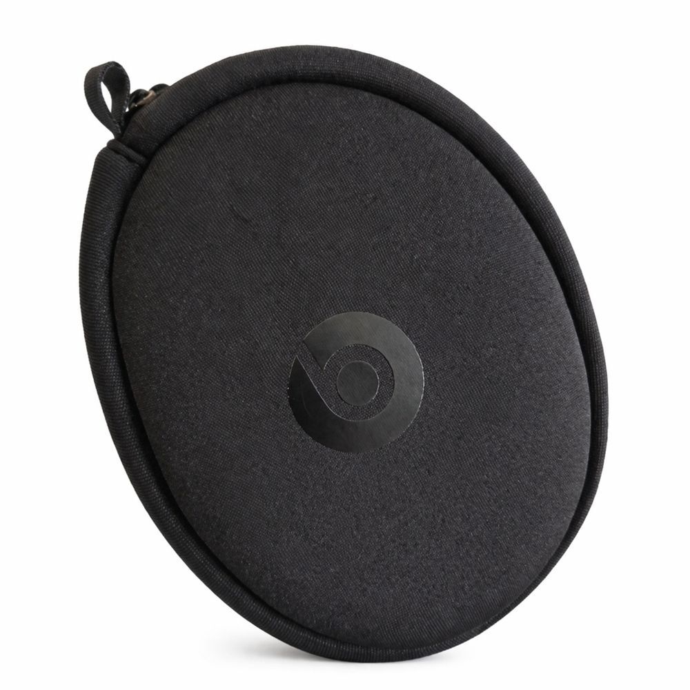 Beats Headphones Soft Case Black Travel Carrying Case Zipper Pouch Storage